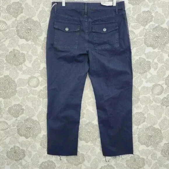 NEW Joe's The Jane High Rise Straight Crop Navy Chino Pants Size 31 Raw hem - Picture 2 of 8